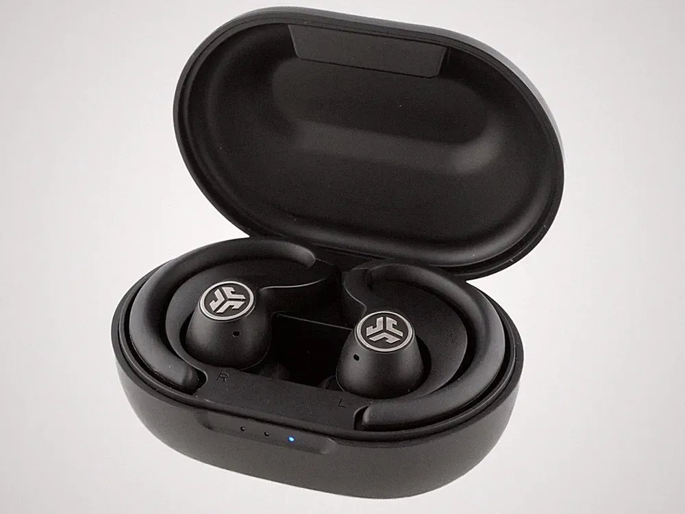 JLab JBuds Air Sport True Wireless Ohrbügel schwarz mit Ladecase