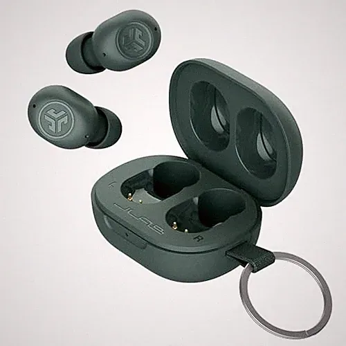 JLab JBuds Mini Wireless Kopfhörer Bluetooth Schlüsselanhänger Salbei Grau