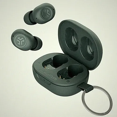 JLab JBuds Mini Wireless Kopfhörer Bluetooth Schlüsselanhänger Salbei Grau