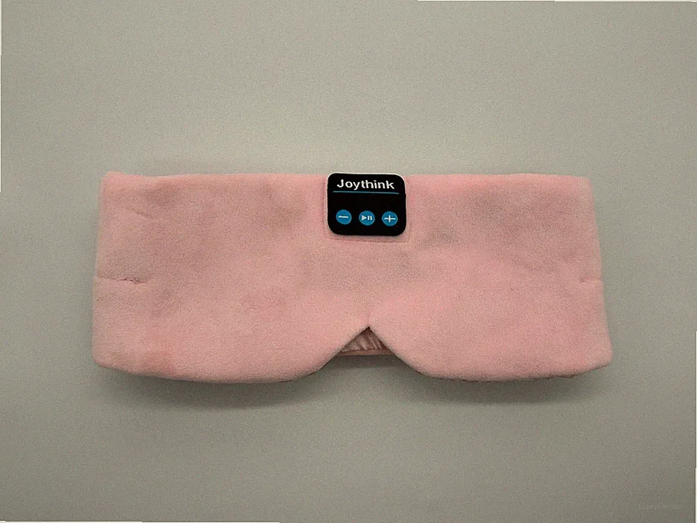 Joythink Schlafkopfhörer Bluetooth Schlafmaske Seide Stirnband Kopfhörer Rosa