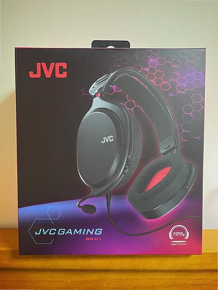 JVC GG-01 Kabelgebundene Gaming-Kopfhörer mit abnehmbarem Mikrofon (schwarz) NEU