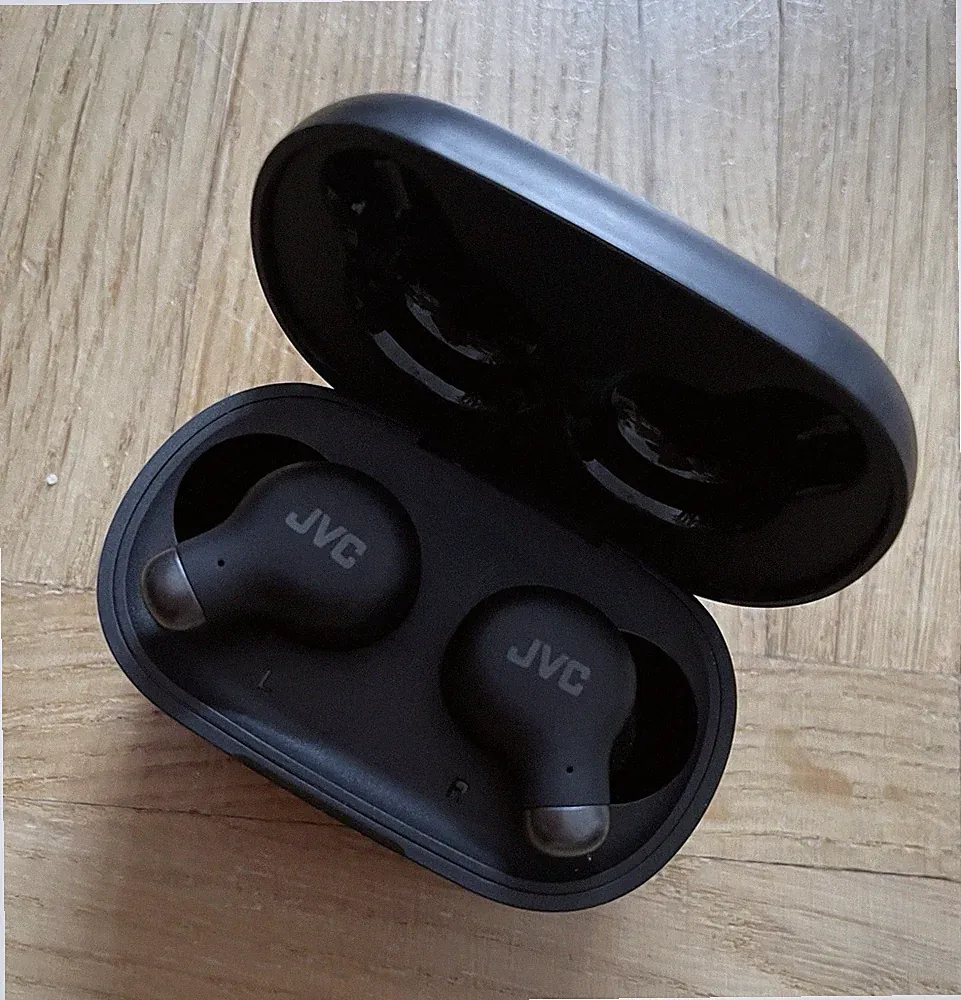 JVC HA-A25T True Wireless In-Ear-Kopfhörer Bluetooth Schwarz mit Ladecase