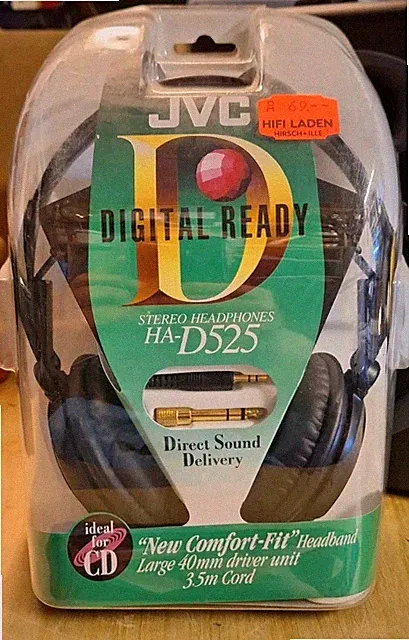 JVC - HA-D525. OVP Vintage Headphones. Digital Ready NP.69€