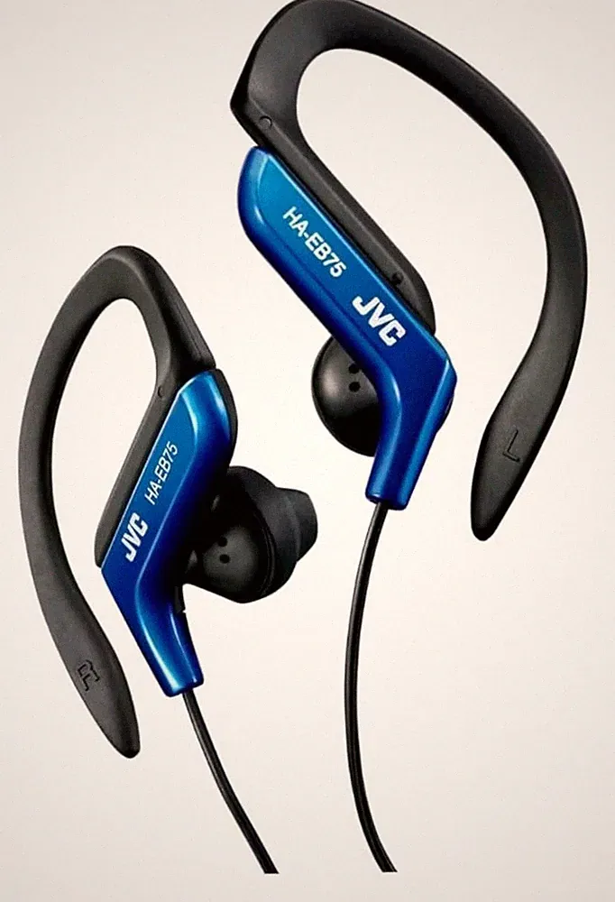JVC, HA-EB75-AN-U verstellbare Sport Clip Kopfhörer (blau)
