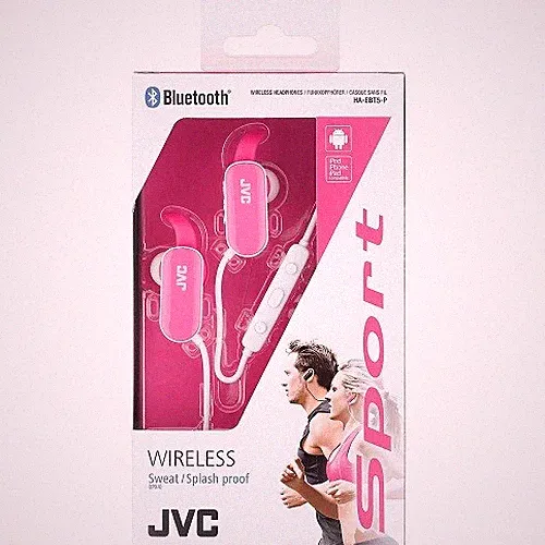 JVC HA-EBT5-PE Wireless Sport In-Ear Bluetooth Kopfhörer/Ohrhörer – Pink