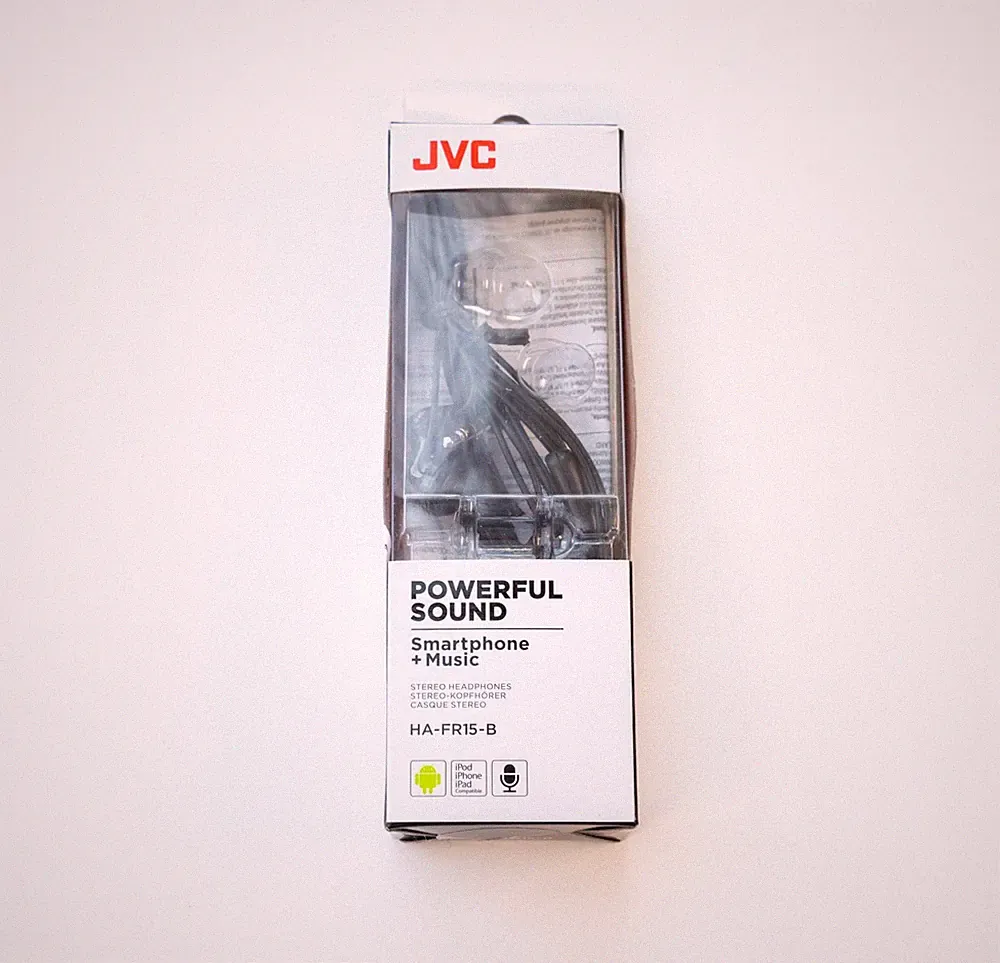 JVC HA-FR15-B In-Ear Kopfhörer Headset 3,5mm Klinke Schwarz Ohrhörer