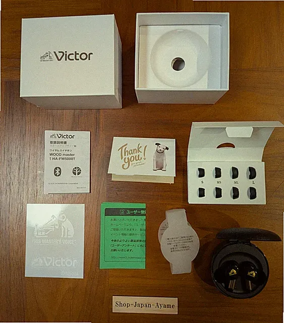 JVC HA-FW5000T-B Wood Master Wireless Earbuds Schwarz LDAC ANC