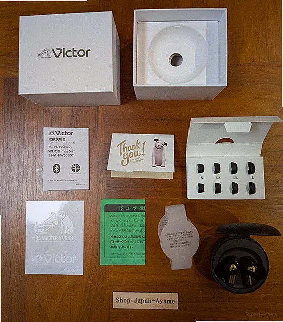 JVC HA-FW5000T-B Wood Master Wireless Earbuds Schwarz LDAC ANC