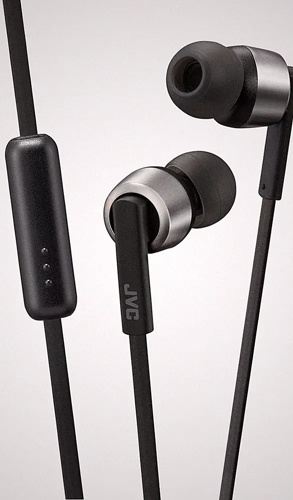 JVC HA-FX51M-B Kabel In-Ear Ohrhörer Mit Fernbedienung Mikrofon Schwarz/Silber