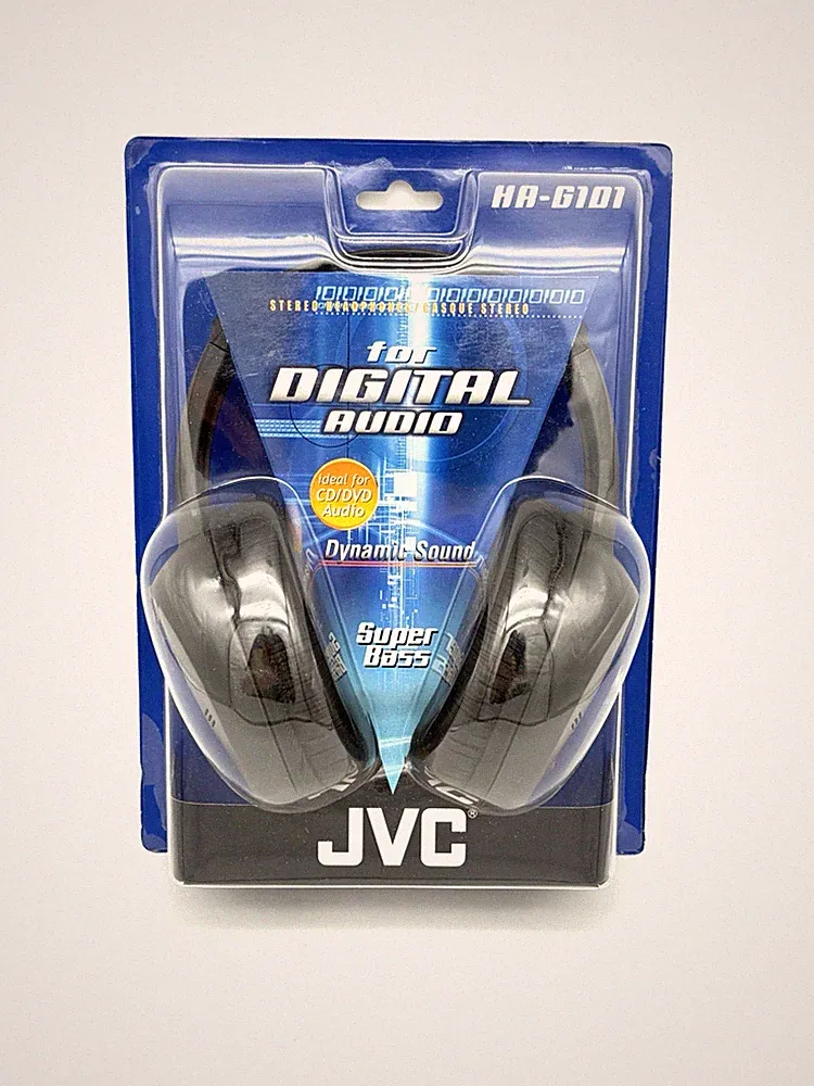 JVC HA-G101 Stereo Kopfhörer Digital Audio Super Bass Vintage OVP NEU