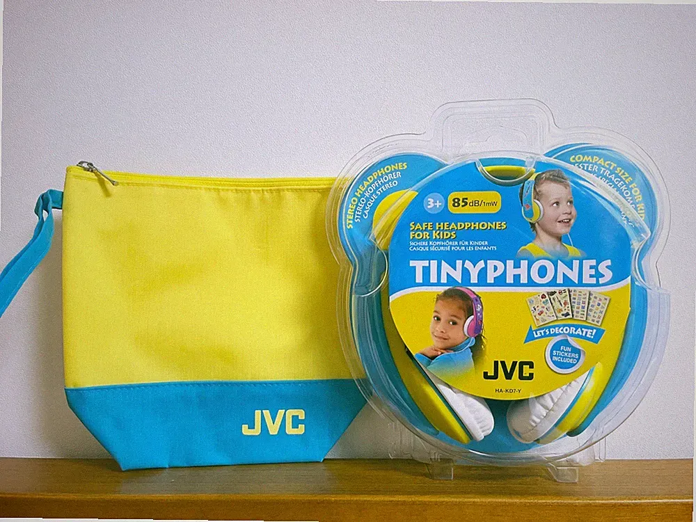 JVC HA-KD7 Kinder Kabelgebunden Kopfhörer Sicherheit Lautstärkeregler + Aufkl...