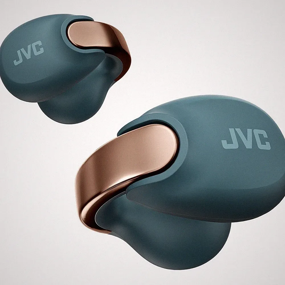 JVC HA-NP1T True Wireless Kopfhörer türkisblau, Nearphones, Ohrring-Design, IPX4