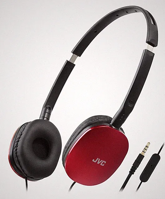 JVC HA S160M R flache faltbare und kompakte Kopfhörer in glänzender Trendfarbe