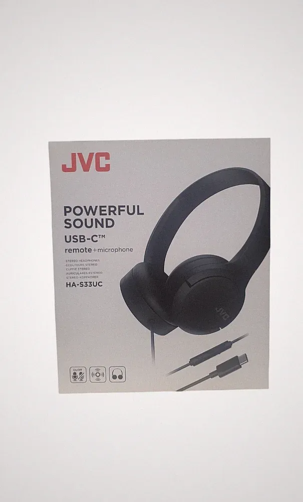 JVC HA-S33UC Leistungsstarker Sound USB-C Kabelgebunden Stereo Kopfhörer (Neu & Versiegelt)
