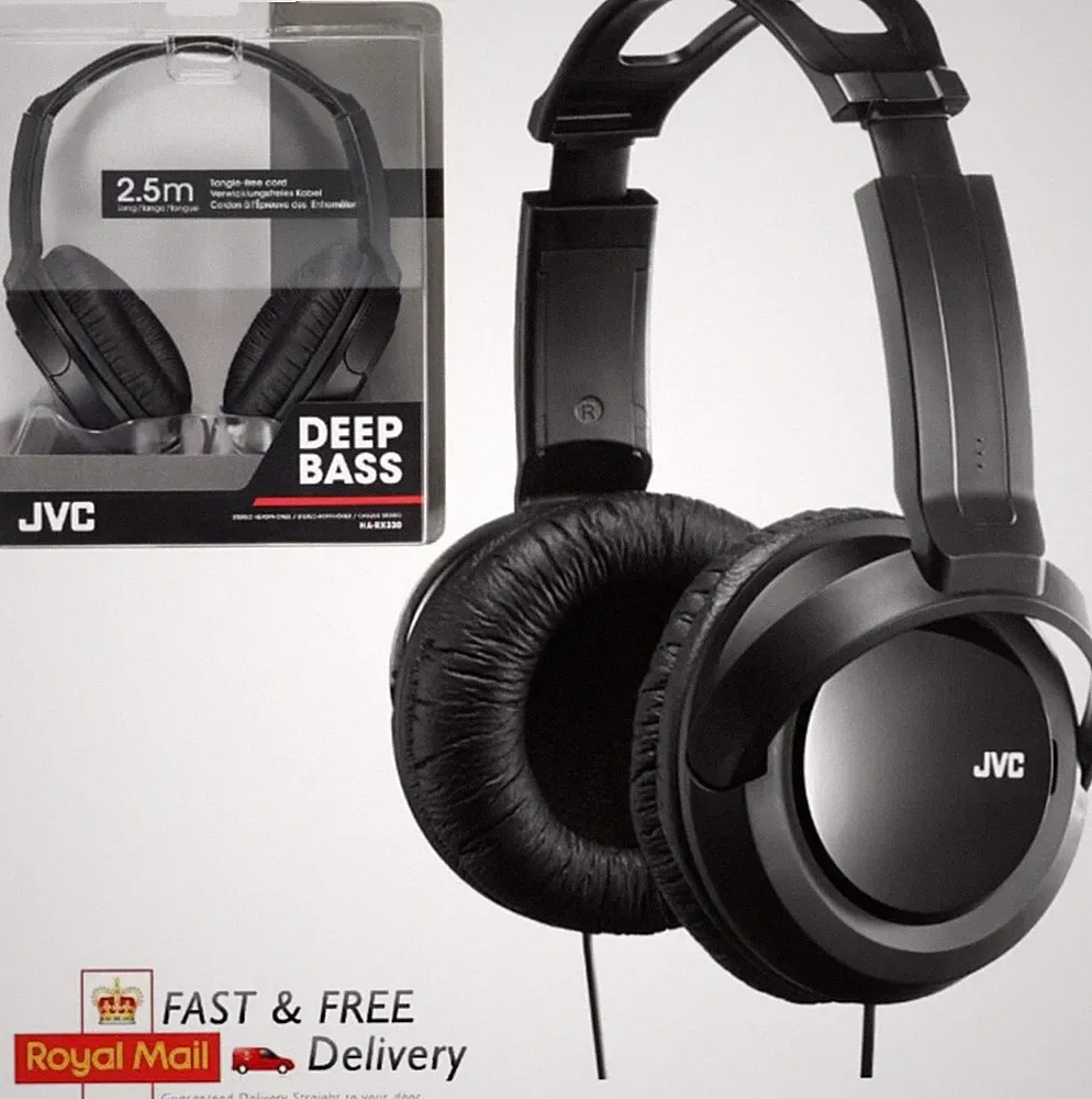 JVC HARX330 Kopfhörer Full-Size Over-Ear Stereo Deep Bass Port Bass Sound HARX3