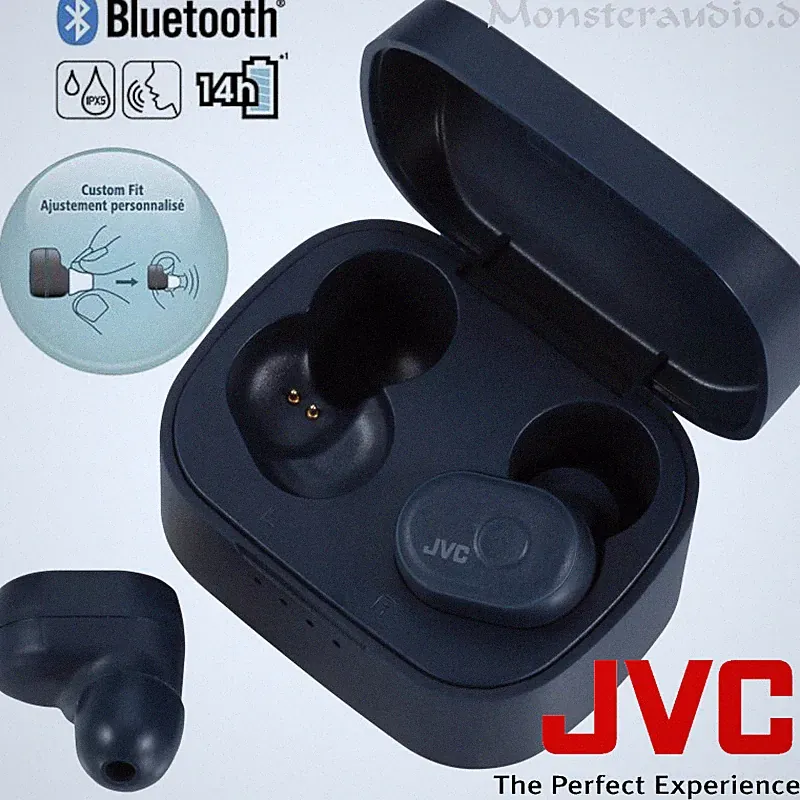 JVC in ear Kopfhörer Bluetooth Ladebox USB wireless kabellos für Samsung iPhone