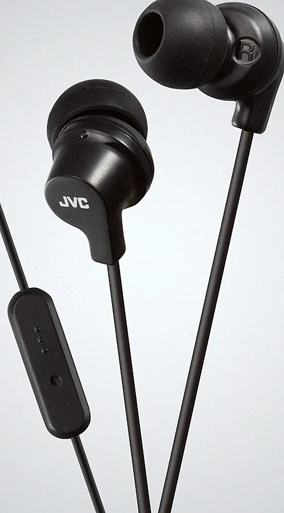 JVC In-Ear Kopfhörer mit Mikrofon HA-FR15, schwarz