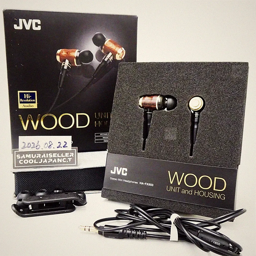 JVC Kenwood HA-FX850 Holz Stereo In-Ear Kopfhörer Japan Gebraucht