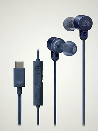 JVC Kenwood Kabelgebundene Kopfhörer HA-FR29UC-A Blau USB Typ-C Hi-Res Mikrof...