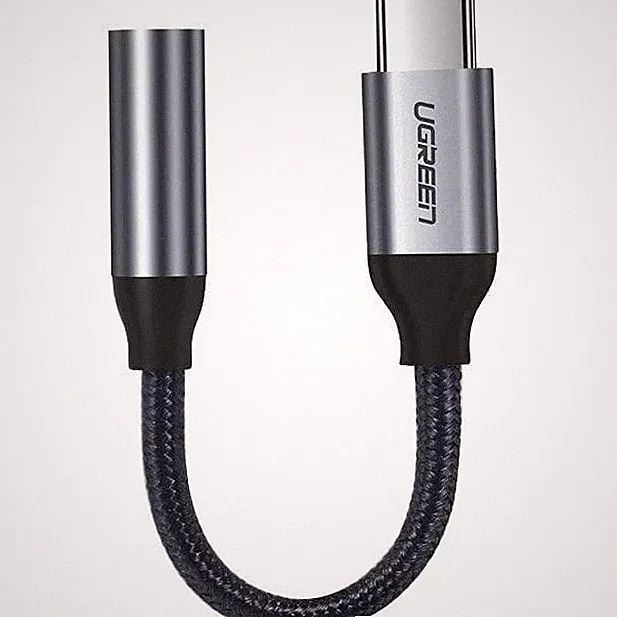 Kabel / Adapter Mini jack auf USB-C 10cm Ugreen Audio Adapter Adapterkabel Grau