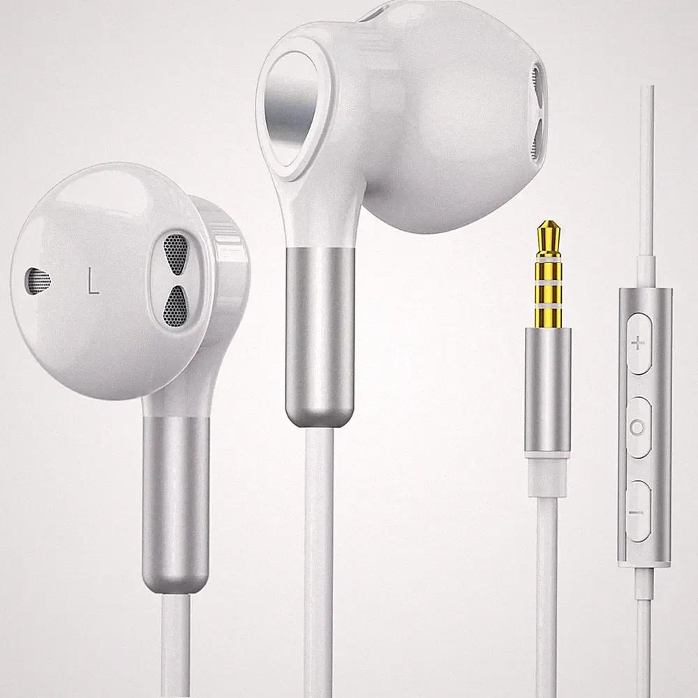 Kabel Kopfhörer In Ear 3,5 mm Mikrofon Lautstärkeregler für Smartphone