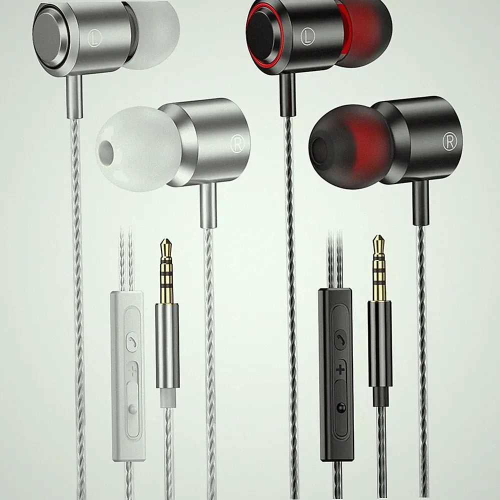 Kabel Kopfhörer In Ear Stereo Mikrofon Lautstärkeregler 2er Pack