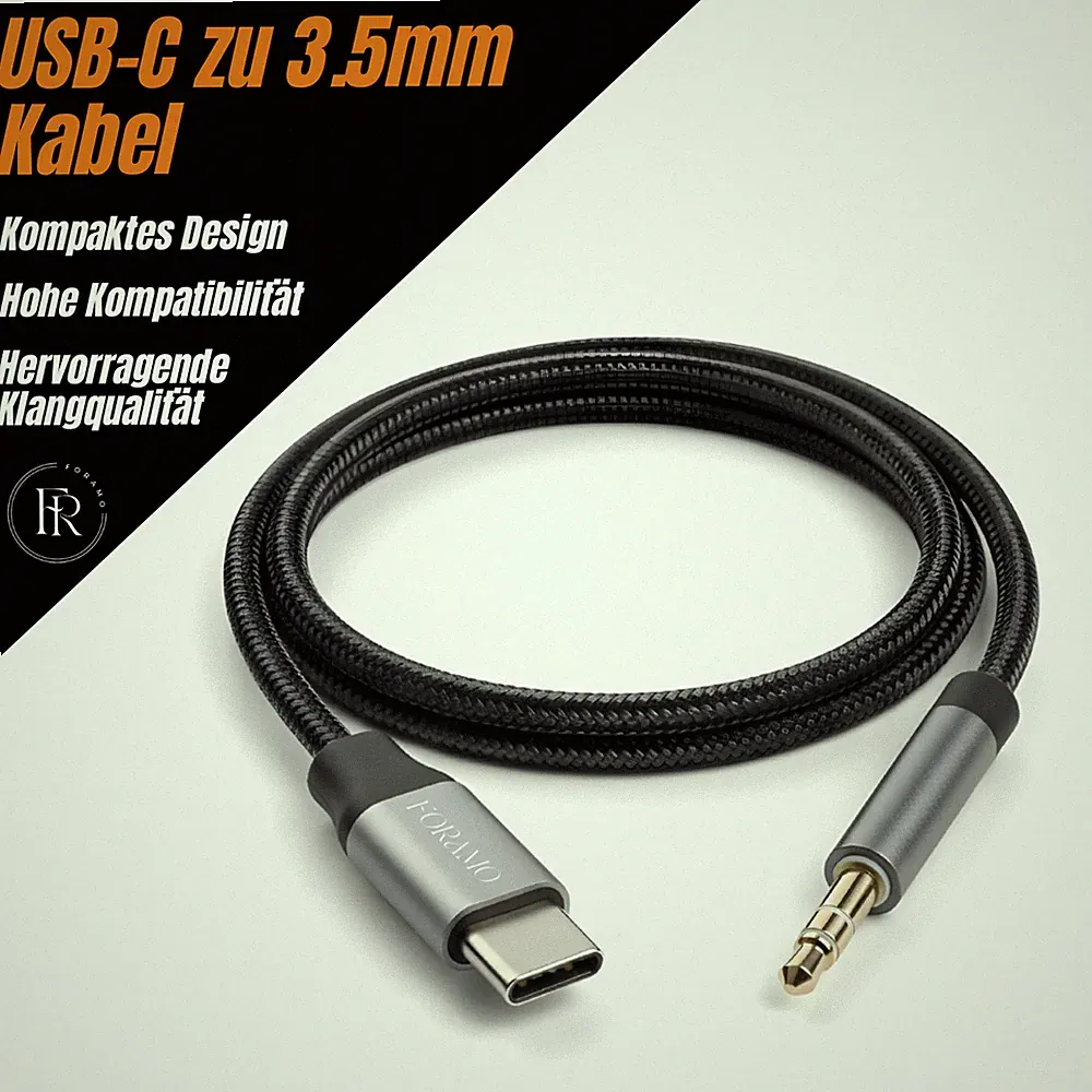 Kabel USB C auf zu Aux 3,5mm Klinke Buchse Kopfhörer Mikrofone Audio Adapter