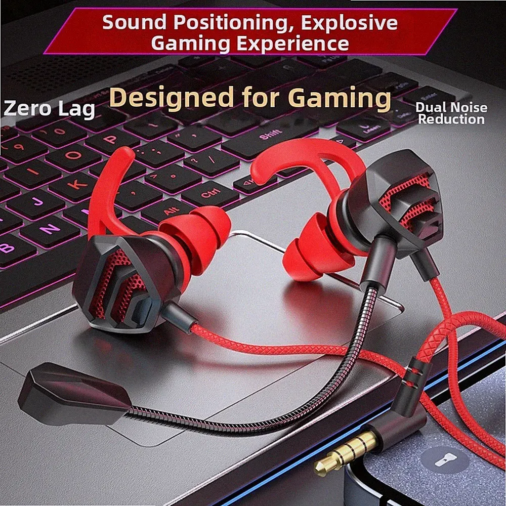 Kabelgebundene Gaming Kopfhörer In-Ear Style 20Hz-20kHz Bereich 16 Ohm für PC