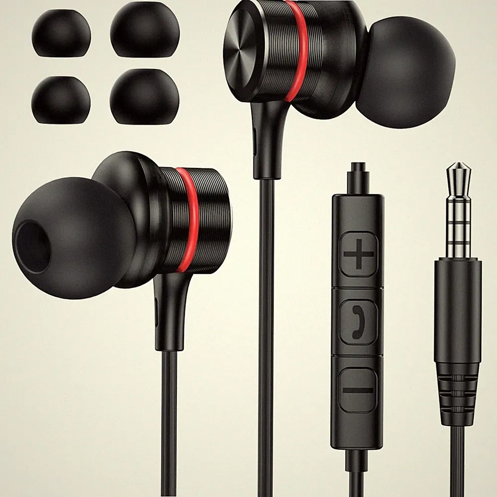 Kabelgebundene In-Ear Kopfhörer 3,5mm Mikrofon Geräuschdämpfung Musik