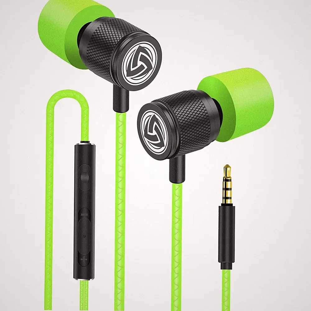 Kabelgebundene In Ear Kopfhörer mit Mikrofon Musik, Call, , Grün