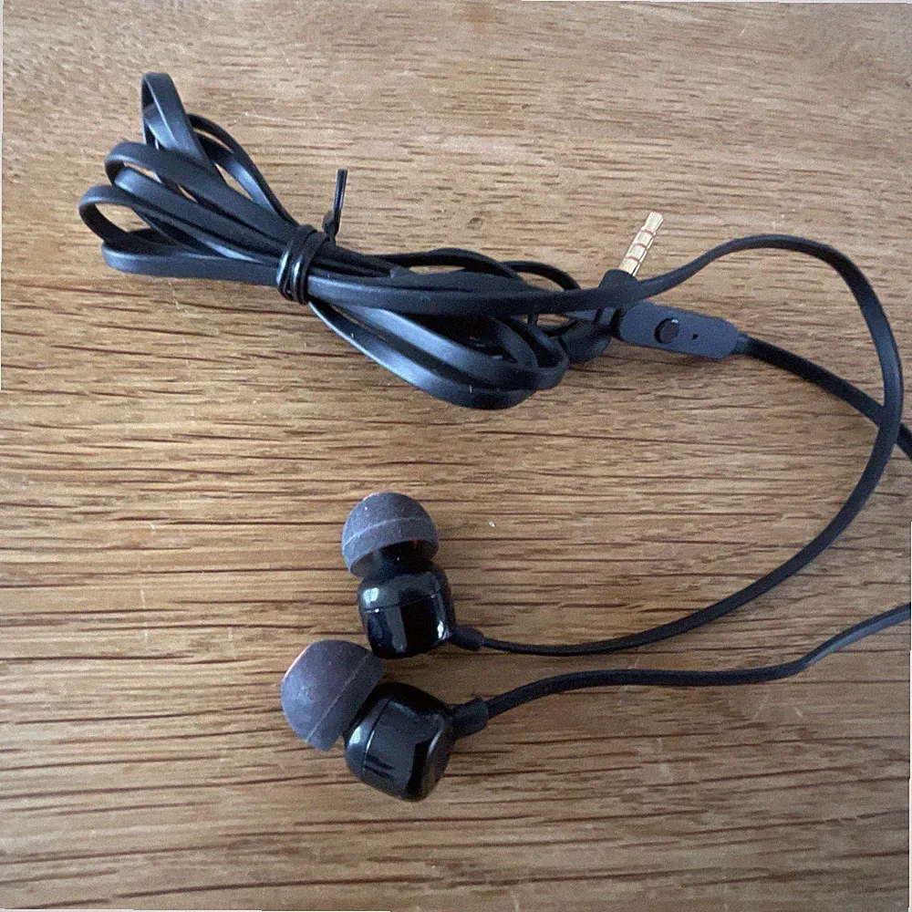 Kabelgebundene In-Ear-Kopfhörer schwarz 3,5 mm mit Inline-Mikrofon