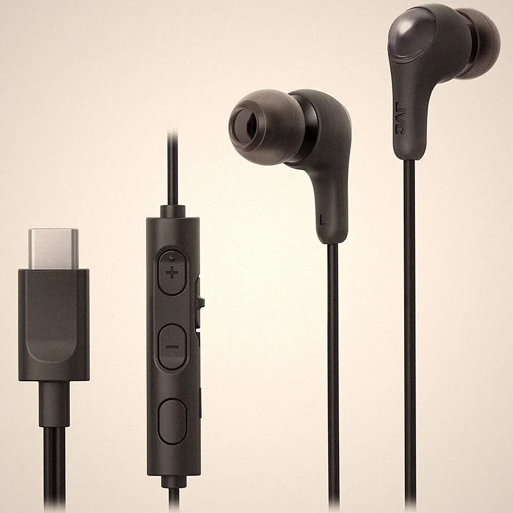 Kabelgebundene JVC HA-FR9UC-B Kopfhörer Schwarz, USB Typ-C, Mikrofon
