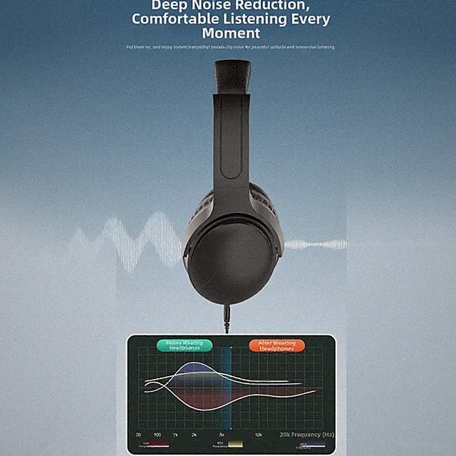 Kabelgebundene Kopfh?rer 3,5 mm faltbar leicht HiFi Stereo Sound mit Mikrofon f