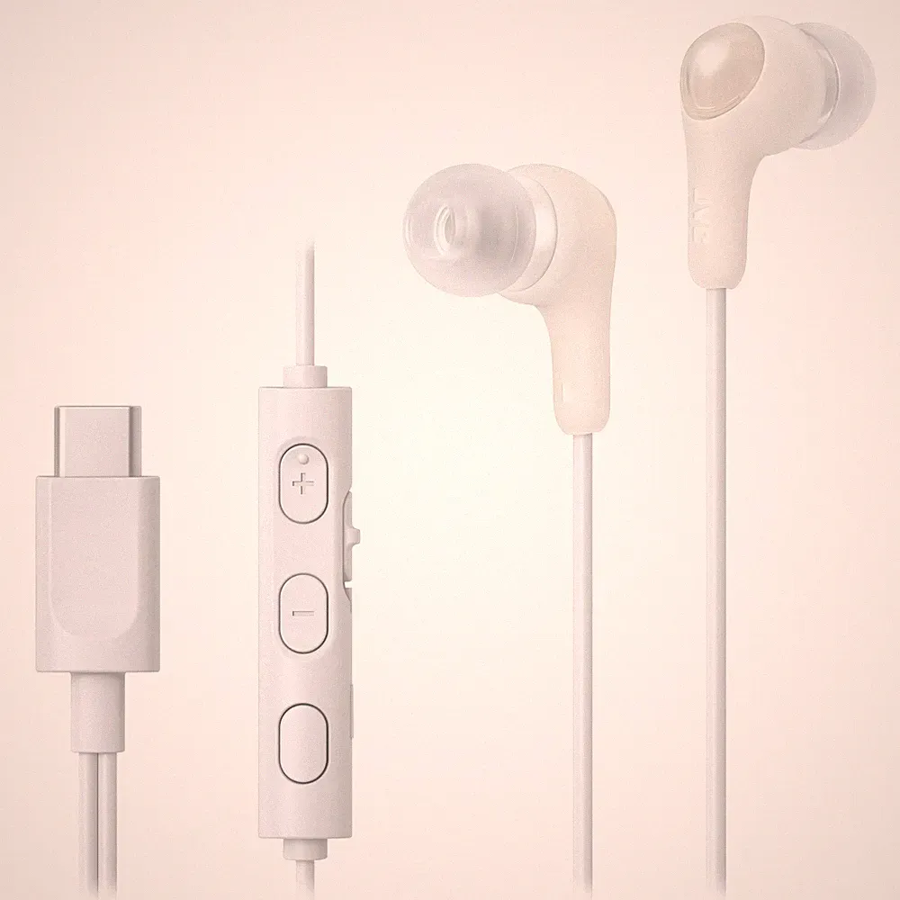 Kabelgebundene Kopfhörer JVC HA-FR9UC-W USB Typ-C, Mikrofon, kompakt, Weiß