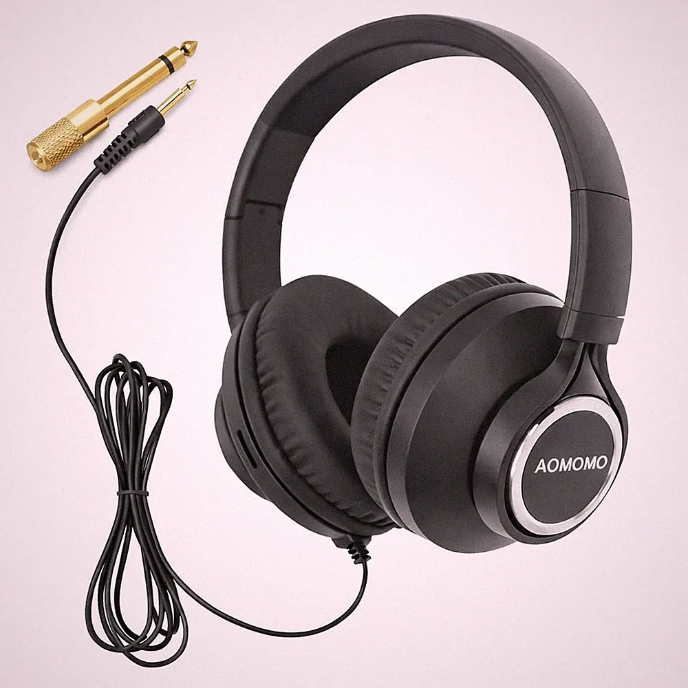Kabelgebundene Over-Ear-Monitor-Kopfhörer mit 3,5-mm-Klinkenstecker und 6,35-mm