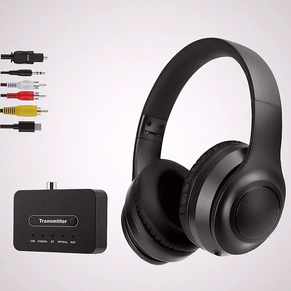 Kabellos ANC TV Kopfhörer für Senioren Active Noise Cancelling, Faltbare Blu...