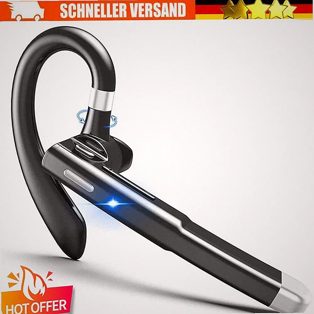 kabellos Bluetooth 5.1 Headset Stereo Kopfhörer Ohrhörer mit Mikrofon für Handy