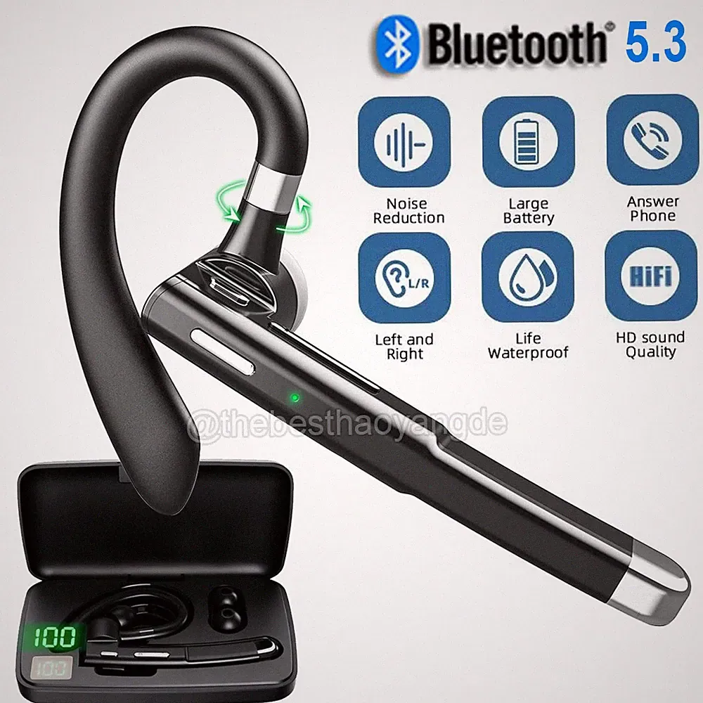 Kabellos Bluetooth Kopfhörer Stereo Wireless Headset Ohrhörer Mikrofon für Handy