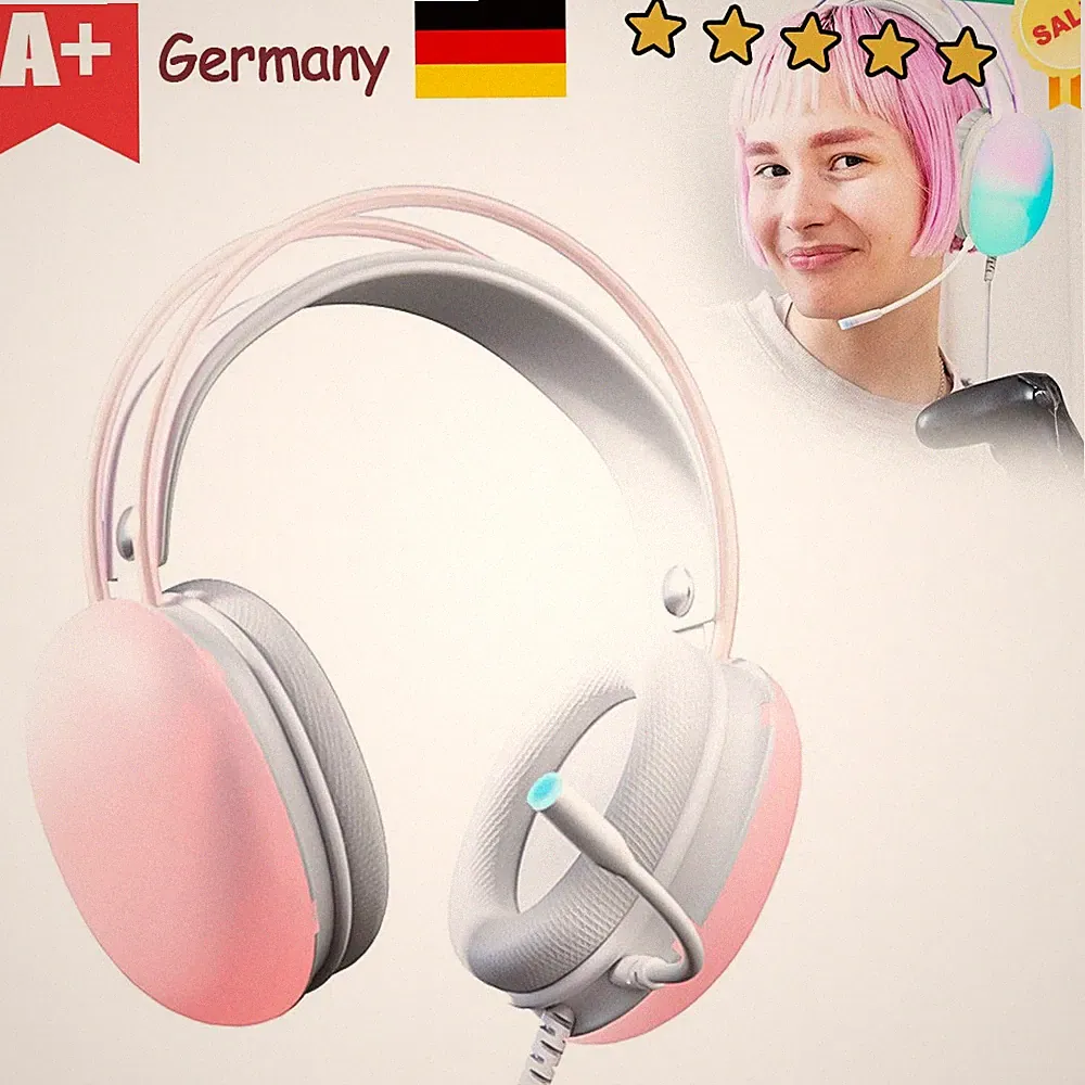 Kabellos Headset Gaming-Kopfhörer mikrofon Faltbares 7.1 Stereo Bluetooth Chroma