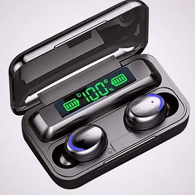 Kabellos Kopfhörer 9D Bluetooth 5.3 TWS Touch Control Headset mit Powerbank
