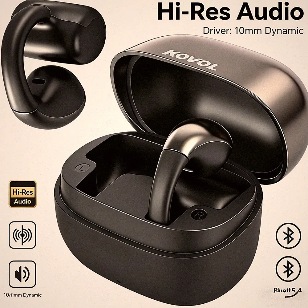 Kabellos Sport Bluetooth Kopfhörer, Open Ear Kopfhörer Bluetooth 5.4 Kopfhörer