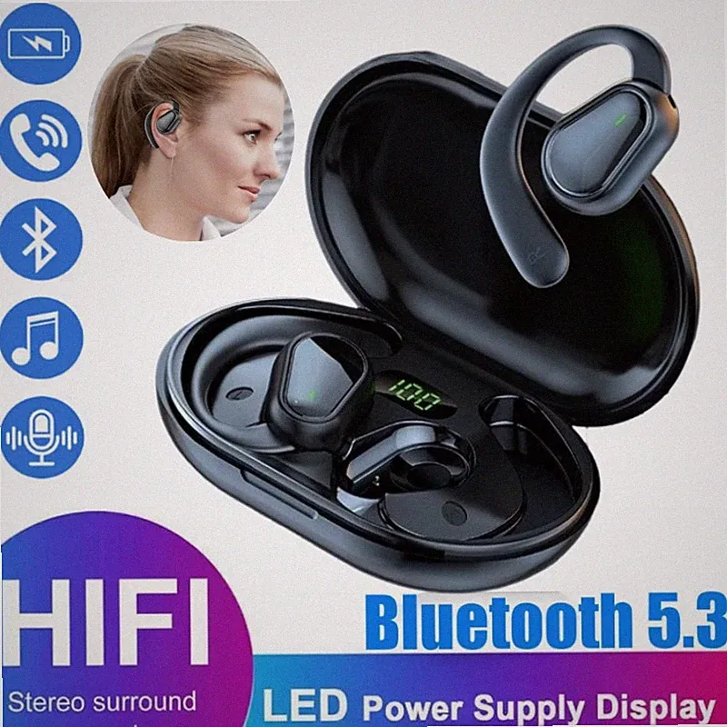 Kabellos Sport Bluetooth Kopfhörer, Open Ear Ohrhörer Bluetooth 5.3 Kopfhörer DE
