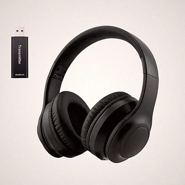 Kabellos TVKopfhörer für Senioren mit ANC, Bluetooth 5.3 & 3in1Sender USB/RCA...