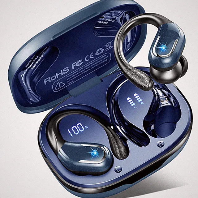 Kabellose Bluetooth Kopfhörer Sport, Dunkelblau, für Fitness und Aktivitäten