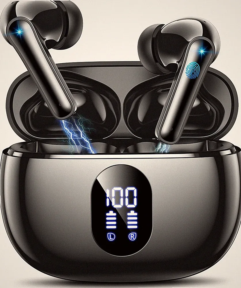 Kabellose In-Ear Kopfhörer Kunststoff 48h Bass Klang Sport Fitness
