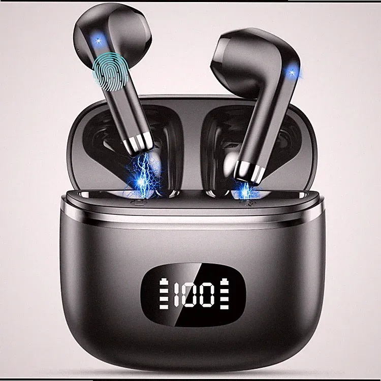 Kabellose In Ear Kopfhörer mit Noise Cancelling, 40 Std. Spielzeit, schwarz