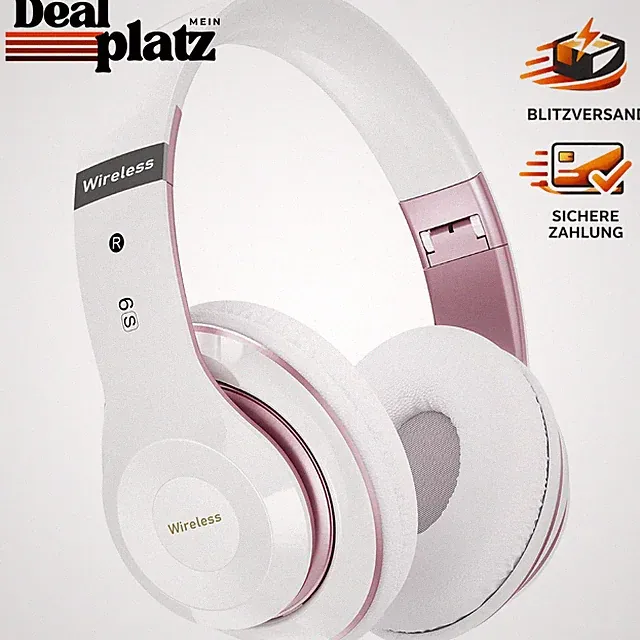 Kabellose Kopfhörer Bluetooth 65 Std Over Ear mit HD-Mikrofon FM SD/TF Outdoor