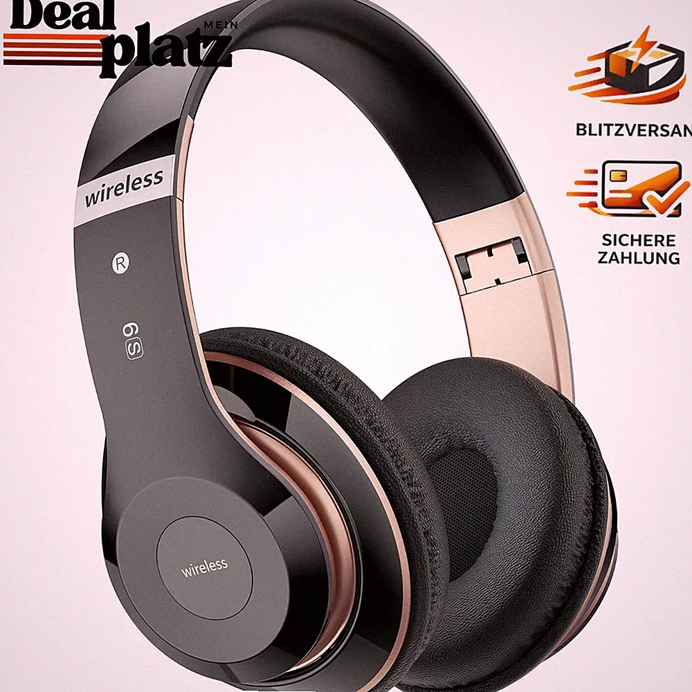 Kabellose Kopfhörer Bluetooth 65 Std Over Ear mit HD-Mikrofon FM SD/TF Reisen