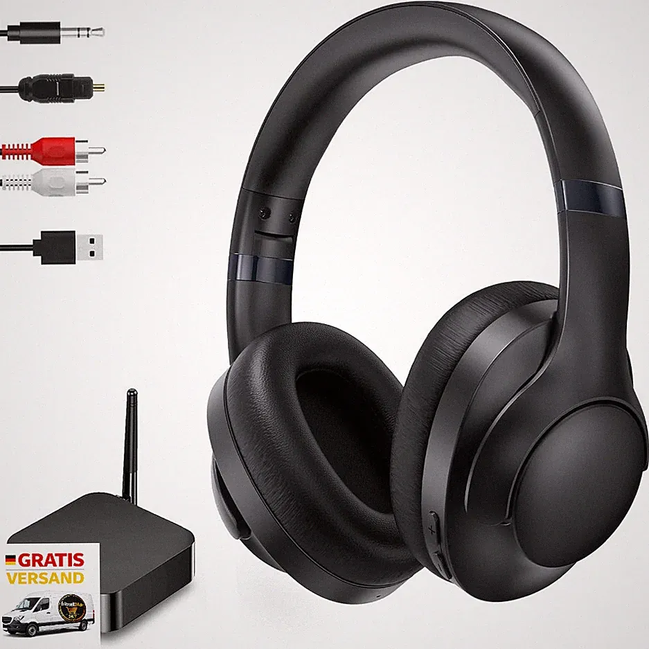 Kabellose Kopfhörer Fernseher Over-Ear Bluetooth 5 196ft Reichweite