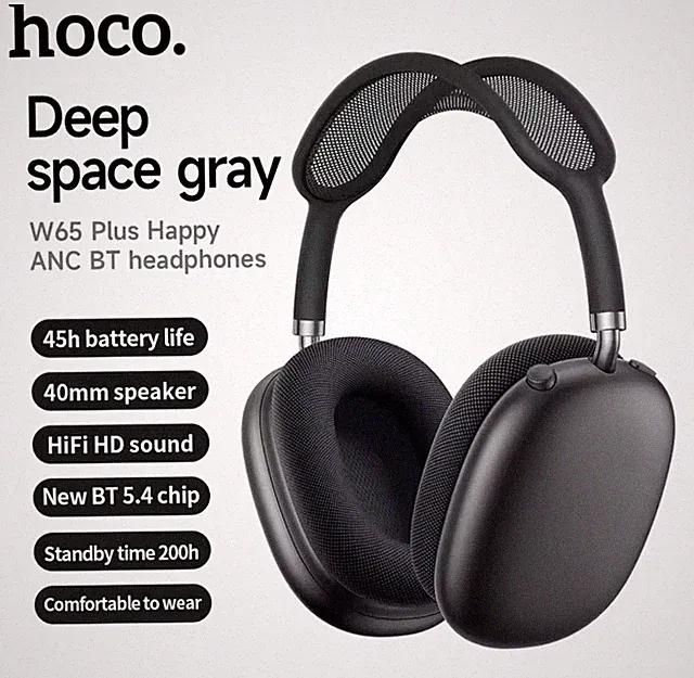Kabellose Kopfhörer Over-Ear Noise-Cancelling Surround Sound Mikrofon Hifi Bass 45 Stunden